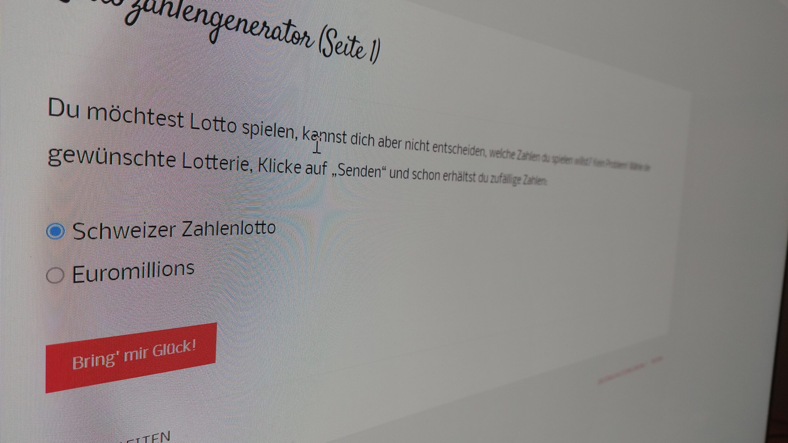 PHP-Spielerei: Lottozahlengenerator